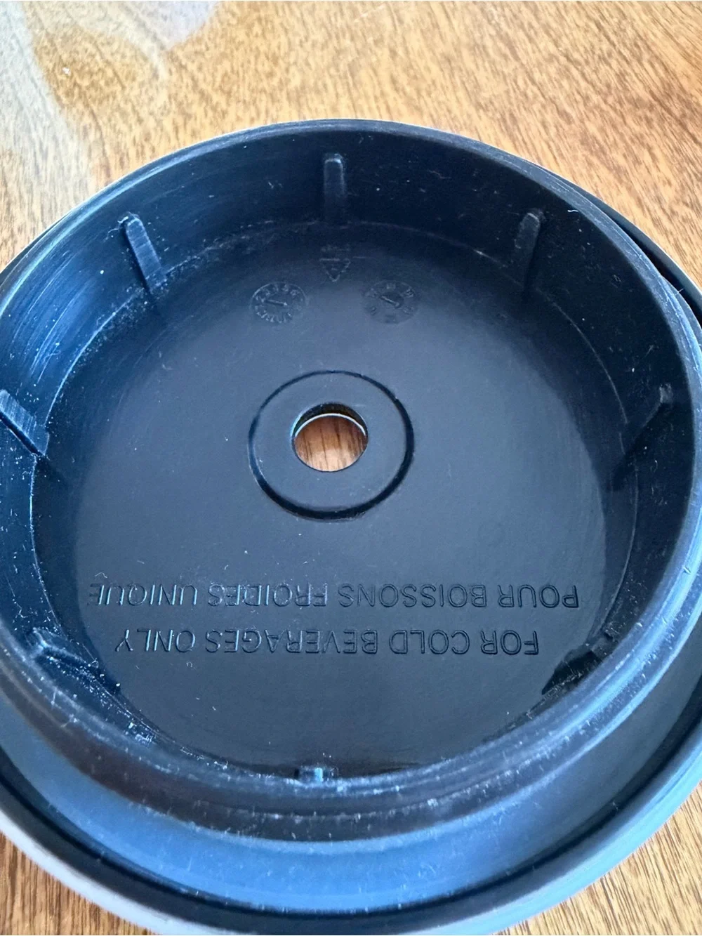 Starbucks White Round Lid Insert with Center Hole